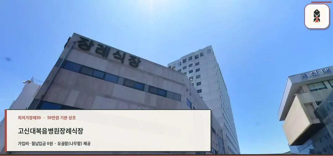 고신대 병원 장례식장 외벽과 고신대학교 병원 모습