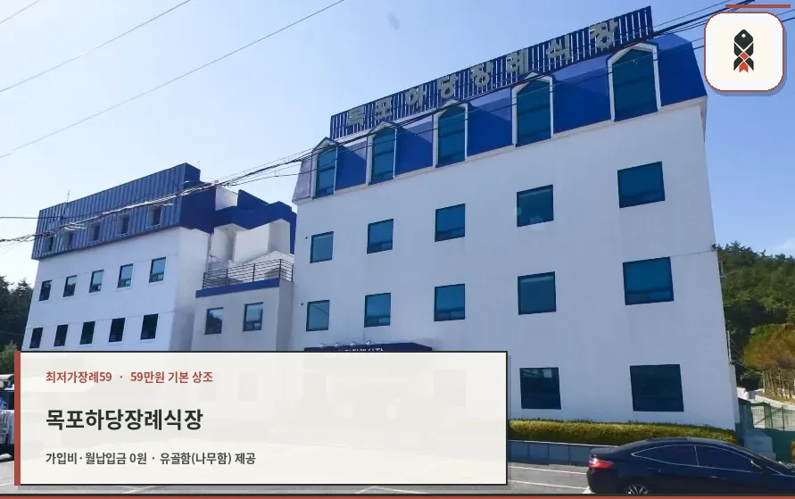 목포하당장례식장 외관 전경.